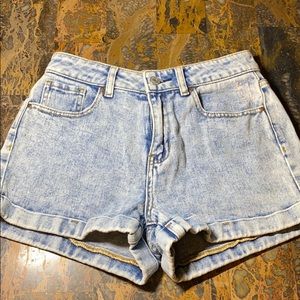 light wash pacsun mom shorts